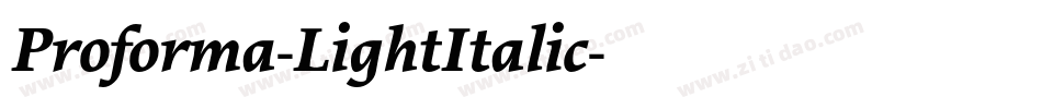 Proforma-LightItalic字体转换