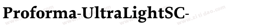 Proforma-UltraLightSC字体转换