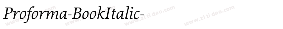 Proforma-BookItalic字体转换