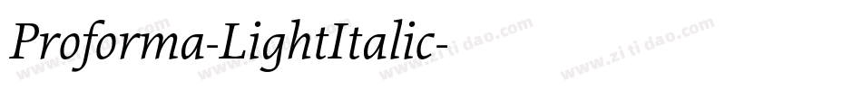 Proforma-LightItalic字体转换