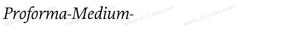 Proforma-Medium字体转换