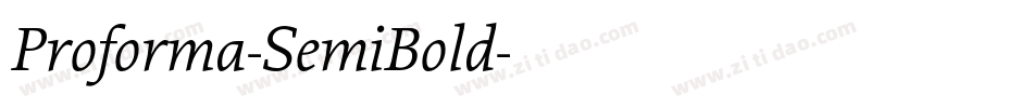 Proforma-SemiBold字体转换