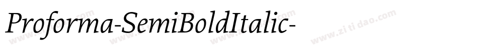 Proforma-SemiBoldItalic字体转换