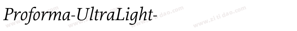 Proforma-UltraLight字体转换