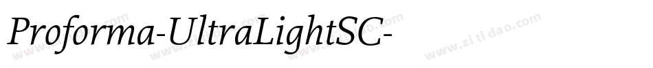 Proforma-UltraLightSC字体转换
