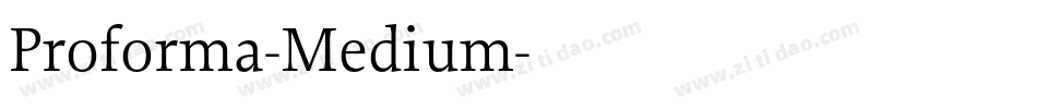 Proforma-Medium字体转换