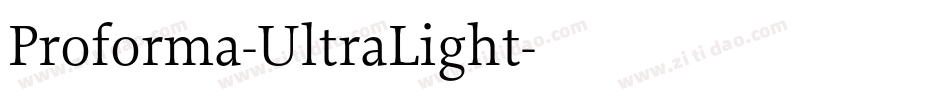 Proforma-UltraLight字体转换