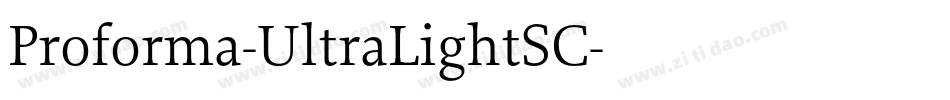 Proforma-UltraLightSC字体转换