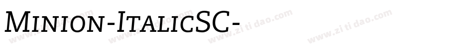Minion-ItalicSC字体转换