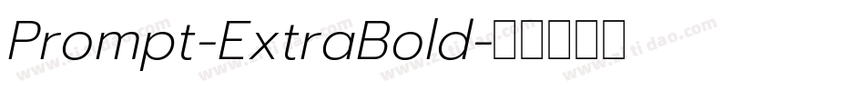 Prompt-ExtraBold字体转换