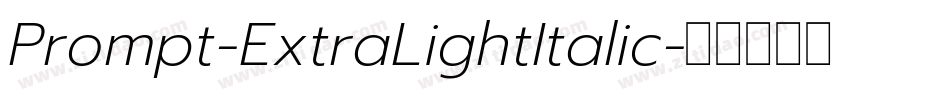 Prompt-ExtraLightItalic字体转换