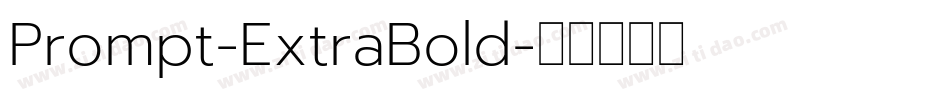Prompt-ExtraBold字体转换