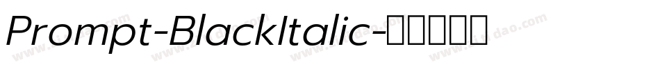 Prompt-BlackItalic字体转换
