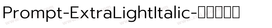 Prompt-ExtraLightItalic字体转换