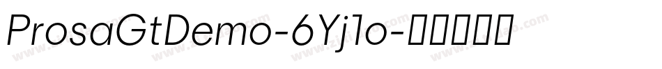 ProsaGtDemo-6Yj1o字体转换