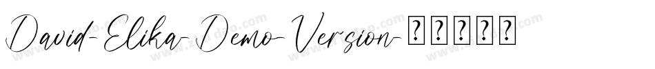 David-Elika-Demo-Version字体转换