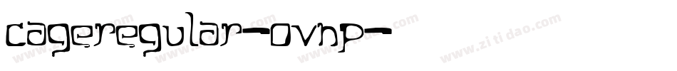 CageRegular-OVnP字体转换