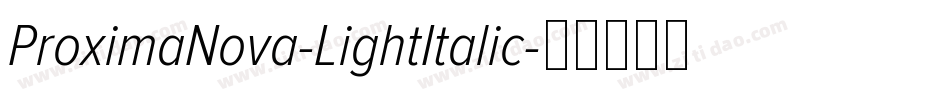 ProximaNova-LightItalic字体转换