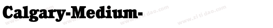Calgary-Medium字体转换