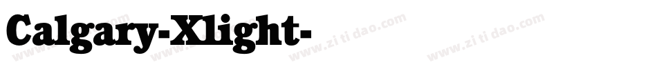 Calgary-Xlight字体转换