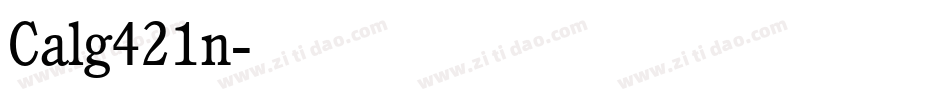 Calg421n字体转换