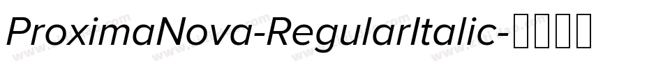 ProximaNova-RegularItalic字体转换