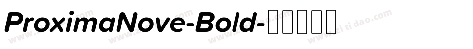 ProximaNove-Bold字体转换