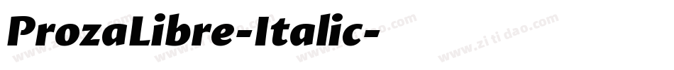 ProzaLibre-Italic字体转换