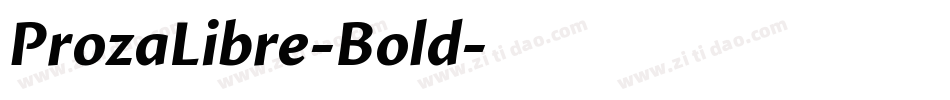 ProzaLibre-Bold字体转换