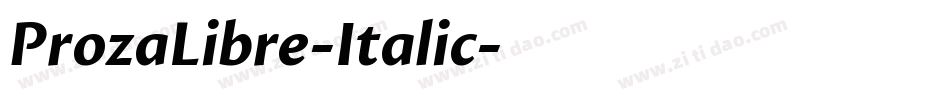 ProzaLibre-Italic字体转换