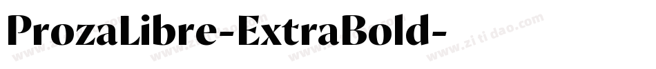 ProzaLibre-ExtraBold字体转换