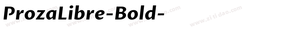 ProzaLibre-Bold字体转换