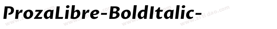 ProzaLibre-BoldItalic字体转换