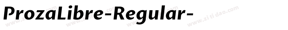 ProzaLibre-Regular字体转换