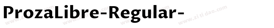 ProzaLibre-Regular字体转换