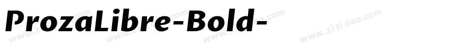 ProzaLibre-Bold字体转换