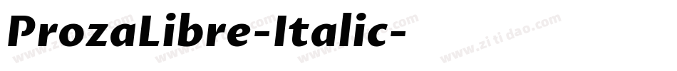 ProzaLibre-Italic字体转换