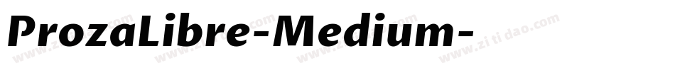 ProzaLibre-Medium字体转换
