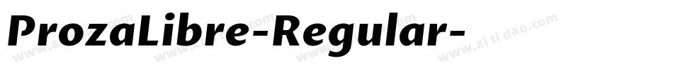 ProzaLibre-Regular字体转换
