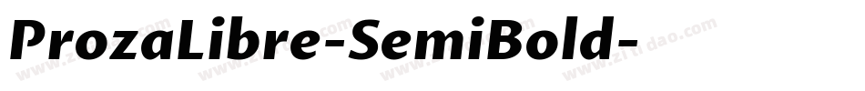 ProzaLibre-SemiBold字体转换