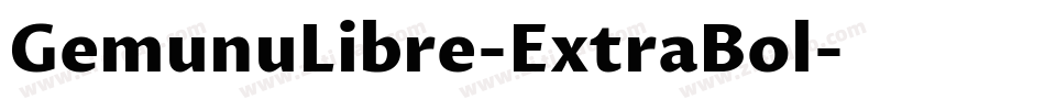 GemunuLibre-ExtraBol字体转换