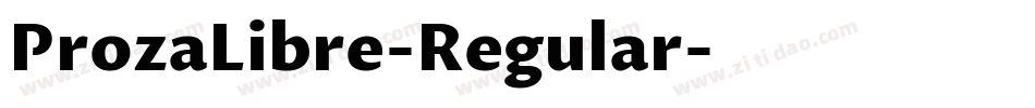 ProzaLibre-Regular字体转换