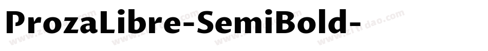 ProzaLibre-SemiBold字体转换