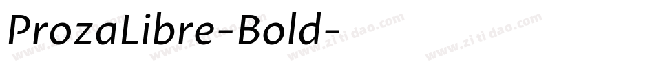 ProzaLibre-Bold字体转换