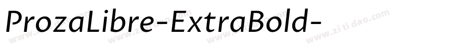 ProzaLibre-ExtraBold字体转换