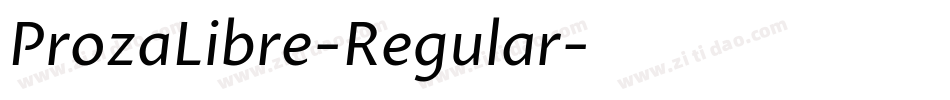 ProzaLibre-Regular字体转换