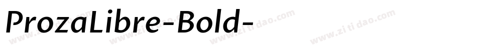 ProzaLibre-Bold字体转换