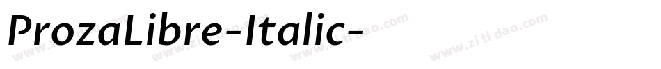ProzaLibre-Italic字体转换