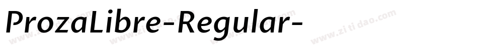 ProzaLibre-Regular字体转换