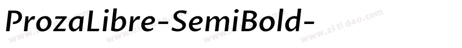 ProzaLibre-SemiBold字体转换